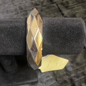 Fashion Jewelry Gold and Silver Diamond Pattern Bracelet